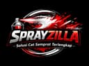 Sprayzilla Pontianak Logo — black background with bold red/silver/white branding and spray can graphic